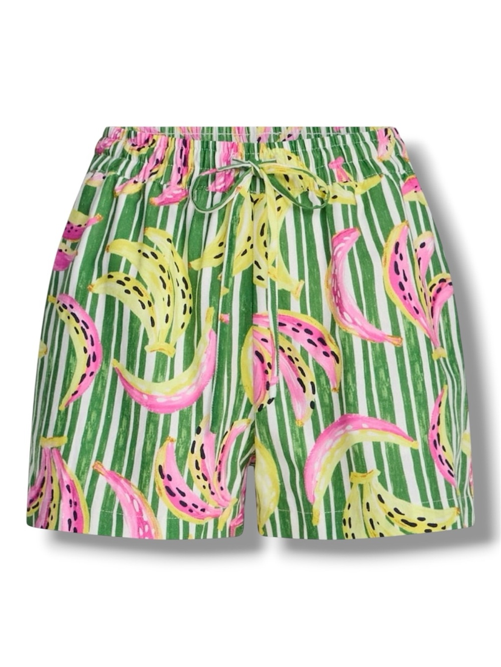 Women's Free Assembly Linen Blend Stripped Banana Print Shorts - Size XXL - NWT